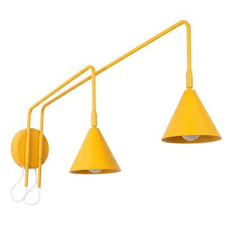 Sollux Lighting Aplique de pared amarillo acero alt. 30 cm