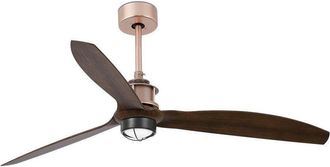 Netlighting Just LED Copper Wood Ceiling Fan with DC Smart Motor Remote Included