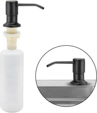 OEM Dispensador De Jab&oacute;n L&iacute;quido Integrado Con Botella De 300 Ml (negro), Dispensador De Jab&oacute;n En Espuma Para Fregadero, Dispensador De Detergente L&iacute;quido