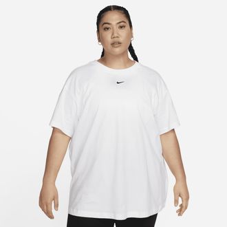Nike Womens Nike Sportswear Essential T-Shirt (Plus Size) in White | FJ2739-100