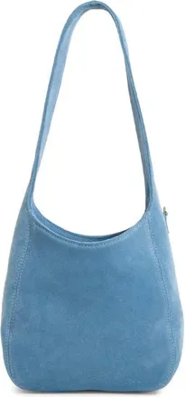 Clare Vivier Petit Bando Suede Hobo Bag in Dusty Blue at Nordstrom
