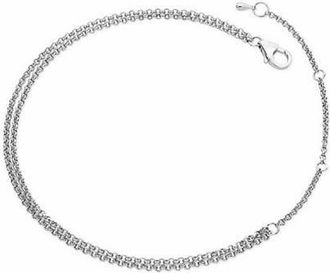 Lucy Quartermaine Double Chain Drop Anklet in Sterling Silver at Nordstrom, Size 10