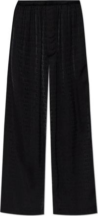Balenciaga Losvallende broek - Dames - Wijde Broeken - Zwart - M - Broeken
