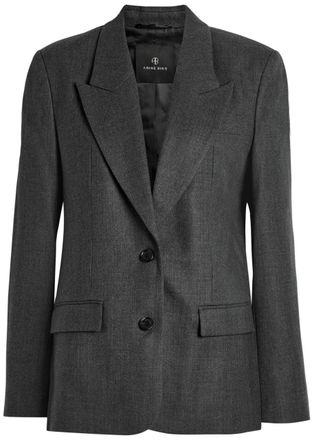 Anine Bing Ross Wool Blazer - Dark Grey - S (UK8-10 / S)