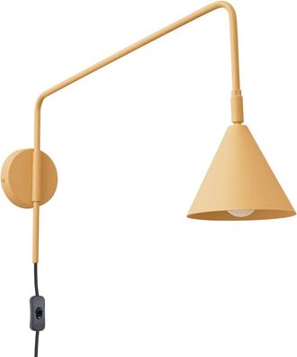 Wonderlamp Aplique de pared de acero dorado lineal e14