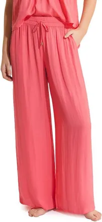Etam Cheeta Wide Leg Pajama Pants in Grenadine at Nordstrom, Size X-Large