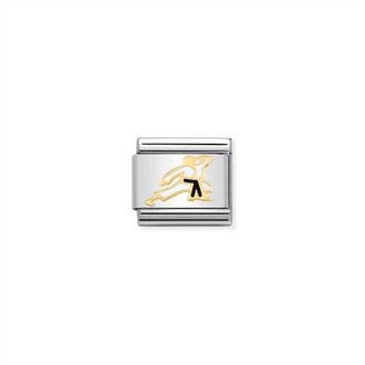 Nomination Unisex Composable Classic Karate Links In Black/gold/silver