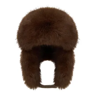 Cesare Gaspari Berretto di lana - - Accessories - Donna - Marrone - ONE SIZE