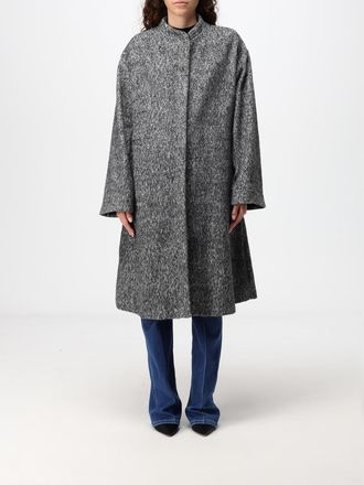 Emporio Armani Mantella lunga in misto lana con collo alto e martingala