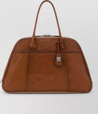 Miu Miu vivant leather shopping bag structured top handles