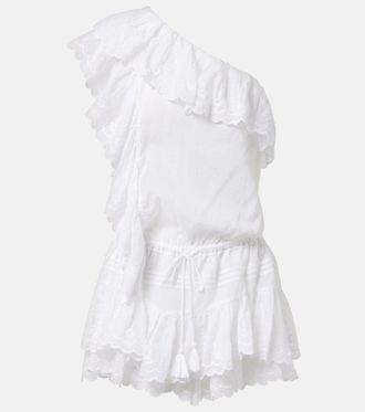 Isabel Marant Lalia embroidered ruffled minidress