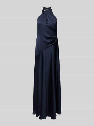 Lauren Ralph Lauren Abendkleid mit Schl&uuml;sselloch-Ausschnitt Modell FALEANA in Dunkelblau, Gr&ouml;&szlig;e 40