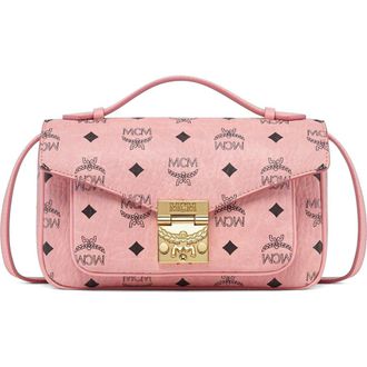 MCM Tracy Crossbody in Visetos in Pink at Nordstrom
