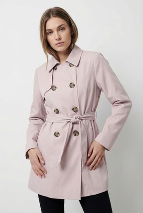 Only Trenchcoat ONLY ONLVALERIE TRENCHCOAT OTW NOOS, Damen, Gr. XL, burnished lila, Web, Obermaterial: 100% Polyester, unifarben, figurumspielend ca. Mitte