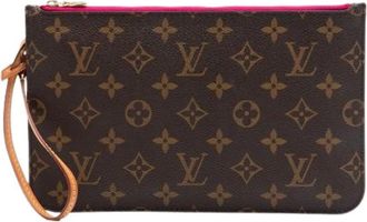 Louis Vuitton Pre-owned Clutches, female, Brown, Size: ONE SIZE Pre-owned Neverfull Pouch