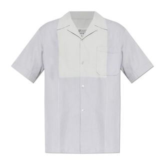 Maison Margiela Short Sleeve Shirts, male, Purple, Size: XL Pocket Short-Sleeved Shirt
