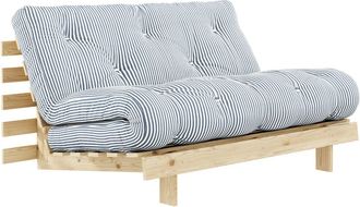 Karup Design Roots Schlafsofa, 140 x 200 cm, Kiefer natur / beach blue