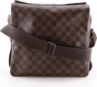 Louis Vuitton Naviglio Damier Brown Canvas Handbag (Pre-Owned)