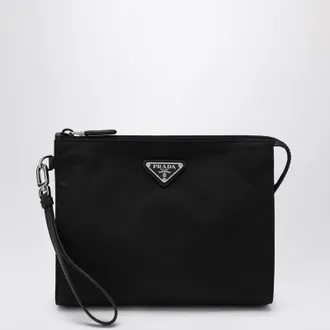 Prada Black pouch in Re-Nylon and Saffiano