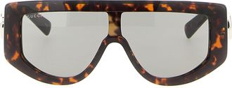 Gucci Rectangular Occhiali Da Sole Marrone-Donna