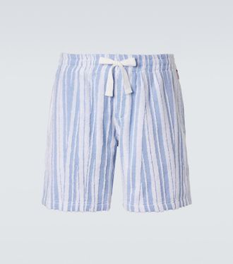 Orlebar Brown Trevon striped cotton toweling shorts