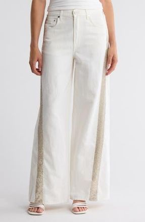 TWP Almost Famous Side Sequin Jeans in White at Nordstrom Rack, Size 31