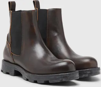 Diesel D-Hammer-Chelsea boots in brushed leather - Boots - Man - Brown
