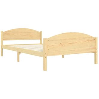 vidaXL Vidaxl - Estructura de cama sin colchón madera maciza de pino 120x200 cm
