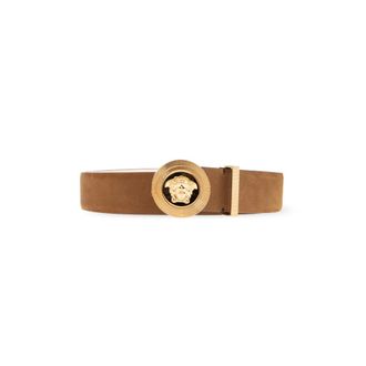 Versace Belts, male, Brown, Size: 100 CM Medusa Biggie Nabuck Belt 1.2