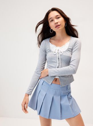 Twik Womens Layered effect buttoned T-shirt