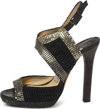 Jimmy Choo London Sandali con dettaglio in rete 120mm - Nero