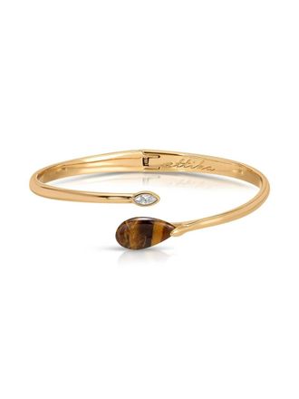 Ettika Womens Tigers Eye Solstice Cuff In Gold