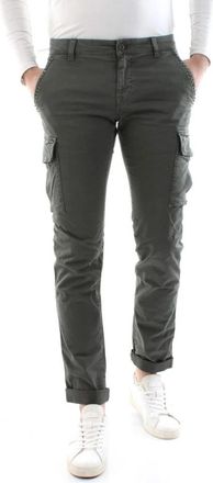 Mason's Slim-fit broek - Heren - Slim Fit Broeken - Groen - L - Leer - Broeken