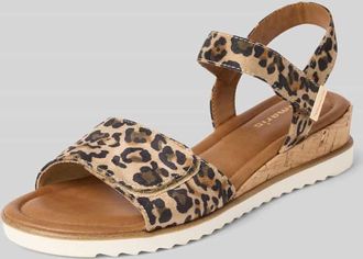 Tamaris Tamaris Sandalen mit Allover-Muster in Beige, Gr&ouml;&szlig;e 36