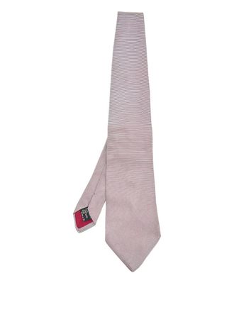 Etro striped silk tie - men - Silk - One Size - White