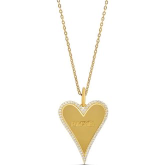 SHYMI Pav&eacute; Heart Name Pendant Necklace in Gold at Nordstrom