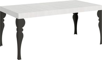 Itamoby Tavolo Paxon Allungabile Piano Quercia Natura 90x90 Allungato 246 Telaio Antracite