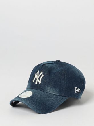 New Era Cappello 9Twenty NY Yankees in denim di cotone con logo ricamato