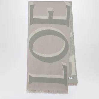Loewe Beige wool and cashmere scarf