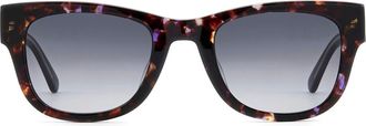 Fossil 50mm Gradient Square Sunglasses in Lilac Havana/Dark Grey Sf at Nordstrom