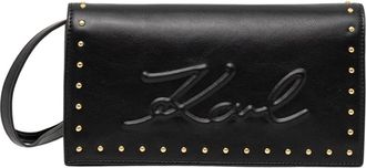 Karl Lagerfeld K/Ville Small Crossbody Bag - Dames - Schoudertassen - Zwart - ONE Size - Leer - Tassen