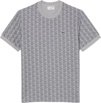 Lacoste Round-neck Knitwear, male, Gray, Size: L/XL Round-neck Knitwear