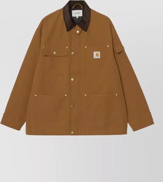 Carhartt Work in Progress long sleeve coat chest and patch pockets