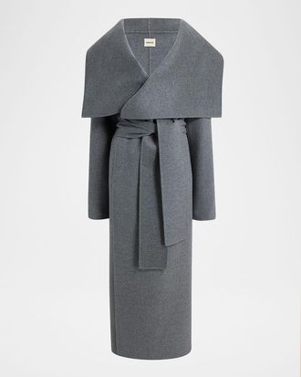 Khaite Levitt Cashmere Wrap Coat