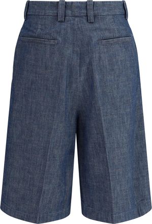 Jil Sander Mens Cotton Bermuda Indigo Shorts