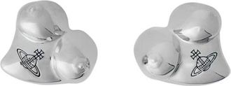 Vivienne Westwood Oorringen met Buste Motief en Gegraveerd Logo Set - Dames - Oorbellen - Grijs - ONE Size - Accessoires