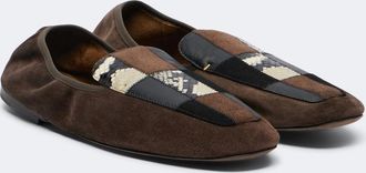 Khaite Slip-on Zoe in suede e pelle