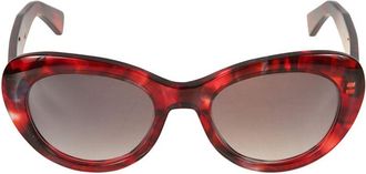 K&agrave;dor Capri Glossy Tortoiseshell Oversized Cat-Eye Sunglasses