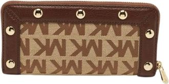 Michael Kors Pre-owned Wallets, female, Beige, Size: ONE SIZE Pre-owned Canvas Wallet