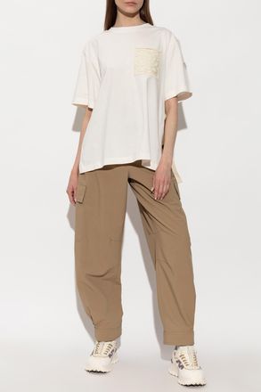 Moncler T-shirt With Logo Patch, Womens, Pink